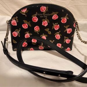 Kate Spade Black Rose Crossbody Bag